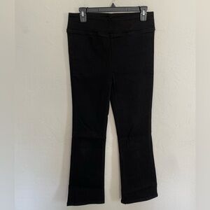 Ceros Women Denim High Rise Crop Flare Jeans Black Size M